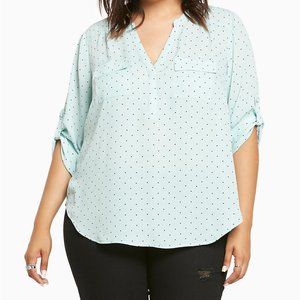 TORRID POLKA DOT GEORGETTE TOP - DITZY DOTS - 00